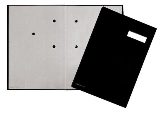 Unterschriftsmappe, 20tlg. Mit Eco-Einband und grauem