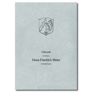 Urkundenumschläge Nordrhein-Westfalen grau, 1-farbiger Druck, schwarz