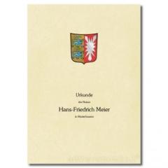 Urkundenumschläge SCHLESWIG-HOLSTEIN chamois, Druck: LW farbig, Text schwarz Urkundenumschläge SCHLESWIG-HOLSTEIN chamois, Druck: LW farbig, Text schwarz
