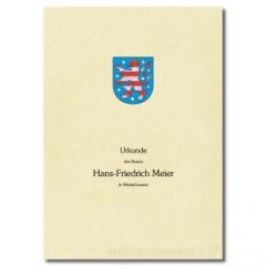 Urkundenumschläge THÜRINGEN chamois, Druck: LW farbig, Text schwarz Urkundenumschläge THÜRINGEN chamois, Druck: LW farbig, Text schwarz
