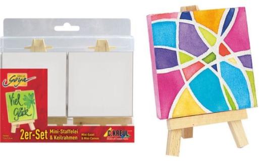 KREUL Mini-Keilrahmen & Mini-Staffe lei SOLO Goya, 2er-Set (57601382)