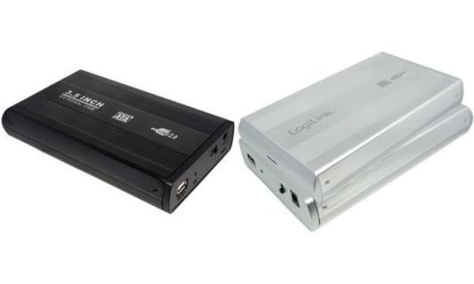 LogiLink 3,5 SATA Festplatten-Gehä use, USB 2.0, silber (11112294)
