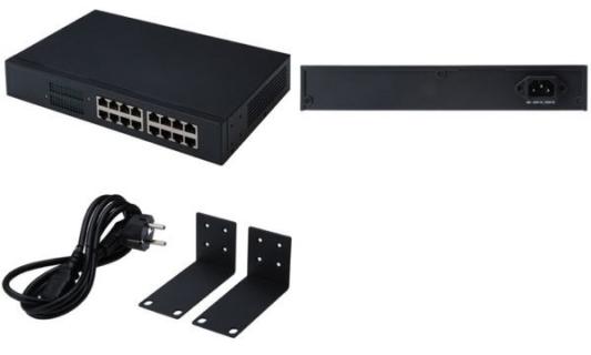 DIGITUS 19 Unmanaged Fast Ethernet Switch N-Way, 16 Port (11003434)