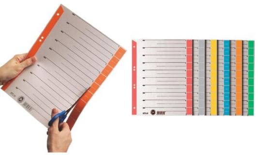 LEITZ Trennblätter, A4 Überbreite, Kraftkarton 230g/qm, blau (80165230