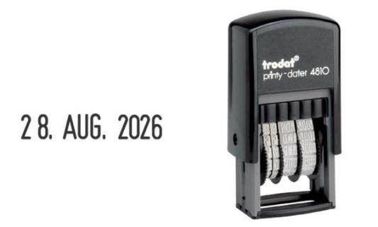trodat Datumstempel Printy Dater 48 10, selbstfärbend (62514810)