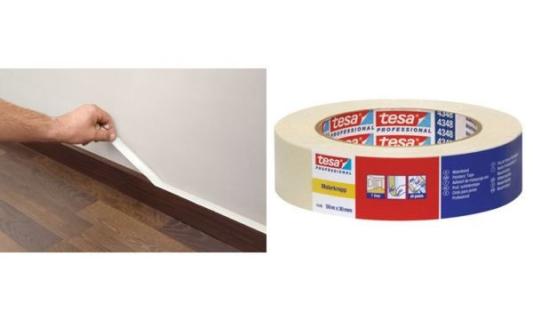 tesa Maler Krepp 4348 Standard Papierabdeckband, 25 mm x 50m