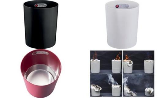ZWINGO Sicherheits-Papierkorb, Kuns tstoff, 20 l, schwarz (5691137)