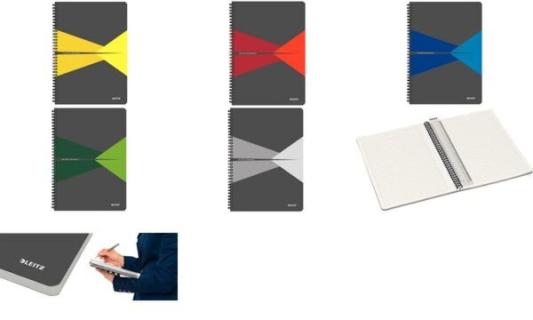 LEITZ Collegeblock Office, DIN A5 , kariert, 90 Blatt, grau (80445885