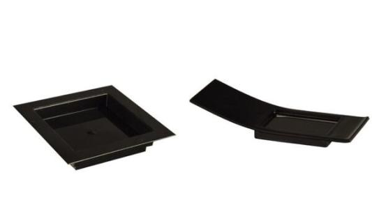 PAPSTAR Fingerfood-Teller, 40 x 100 mm, schwarz (6485702)