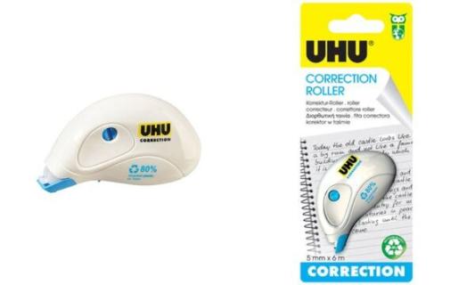 UHU Korrekturroller Mini, weiß, 5 m m x 6 m (5664660)