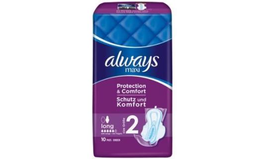 always maxi Damenbinde Long Plus 10 , Größe 2 (6430527)
