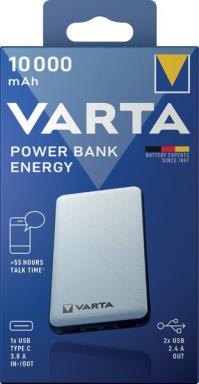 Power Bank Energy 10.000mAh, weiß 2x USB-A/Micro-B/-C, 5V