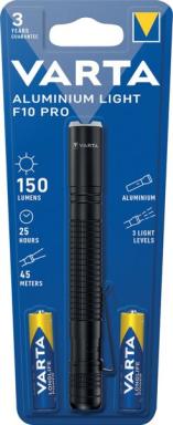 VARTA Aluminuim Light F10 Pro LED Taschenlampe schwarz, 150 Lumen