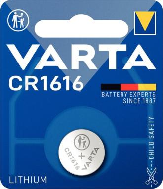 VARTA Electronics Batterie CR 1616Lithium 550 mAh 3,0 V