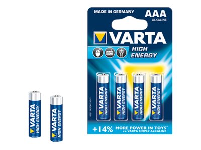 VARTA High Energy - Batterie 4 Stück AAA-Typ - Alkalisch - 1240 mAh