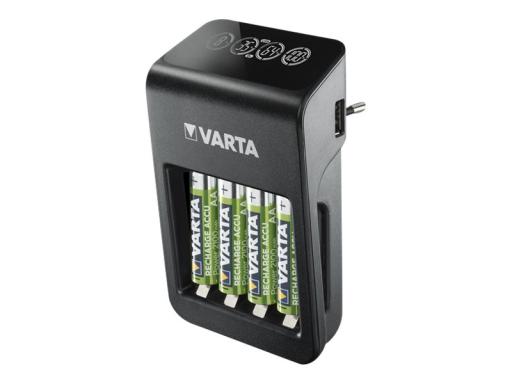 VARTA LCD Pug Charger+ inkl. 4 Akkus 2100 mAh AA