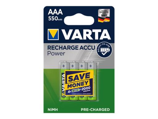 VARTA Micro (AAA)-Akku NiMH Ready2Use HR03 550 mAh 1.2 V 4 St. (56743101404)