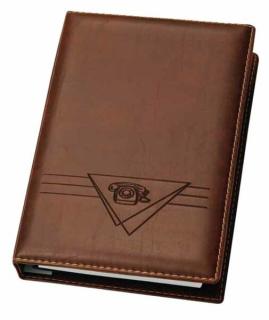 Telefonbuch Exquisit braun 4-Ring 16 mm