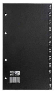 Register 12tlg schwarz Hart PVC 210x112x120 mm