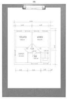 Schreibplatte A3 hoch PP schwarz 