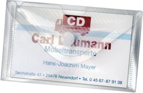 Visitenkartenetui Crystal 100x60mm, pp, 10er SB-Packung