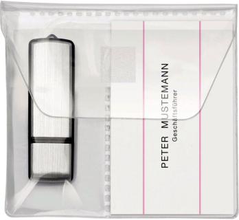 USB-Stick-Hüllen zum Einkleben PP, für 2 Sticks, glasklar