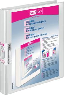 Präsentationsringbuch Velodur A4 4-Ring 15mm Ringdurchmesser weiß