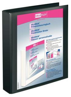 Präsentationsringbuch Velodur A4 4-Ring 30mm Ringdurchmesser schwarz