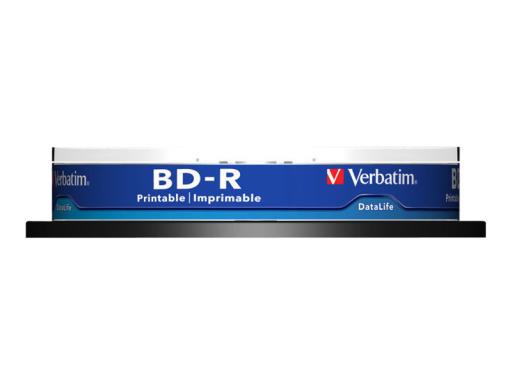 VERBATIM 1x10 Verbatim BD-R Blu-Ray 25GB 6x Speed DL Wide Printable CB