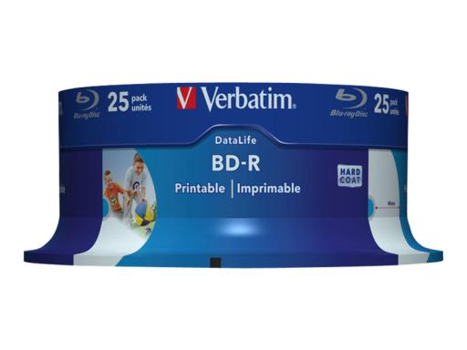 VERBATIM 25x Verbatim Blu-ray BD-R 25GB (6x) wide printable