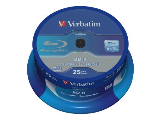 VERBATIM BD-R Verbatim Datalife SL 6x 25GB 25pack Spindel No ID