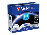 VERBATIM M-Disc 4x BD-R Blu-Ray 100GB 5er Pack bedruckbar