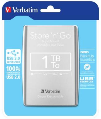 VERBATIM STORE N GO 2.5IN USB3.0 1TB