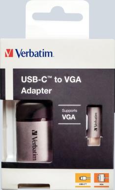 VERBATIM USB-C Verbatim zu VGA Adapter USB 3.1 GEN VGA 10 cm Kabel