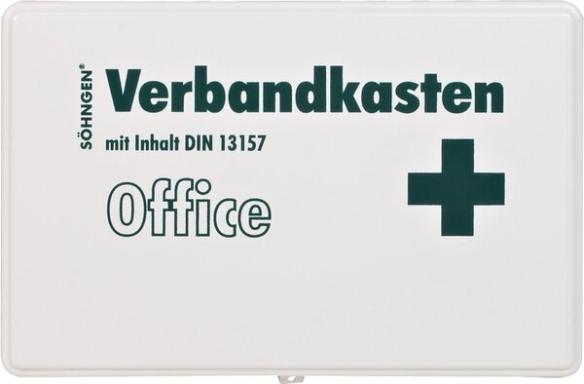 Verbandkasten Office DIN 13157 weiß mit WANDHALTERUNG Kst