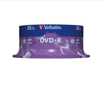 Verbatim DVD+R 4.7GB 16x 25er Spindel