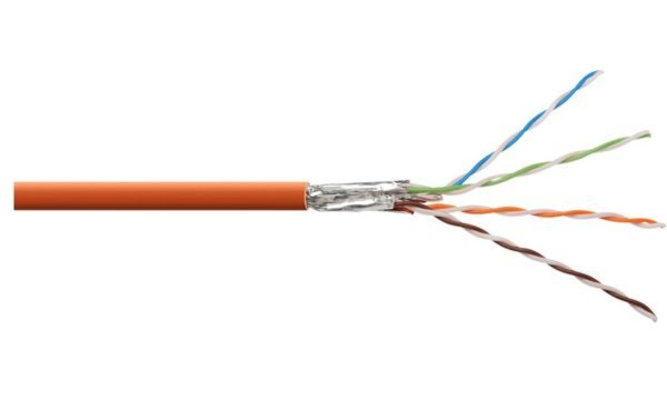 Verlegekabel DIGITUS S/FTP Cat7 500.00m orange halogenfrei