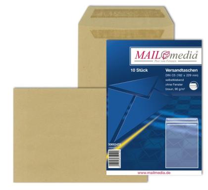 Versandtasche C5, ohne Fenster, SK, 90 g/qm, braun