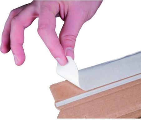 Versandtasche für B4+ Wellpappe braun hk m.Aufreißfaden Innenmaß: