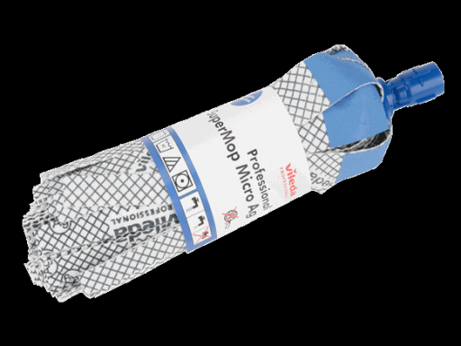 Vileda Professional SuperMop Micro Ag | blau Nasswischmopp/Rundmopp mit antibakteriellen Eigenschaften