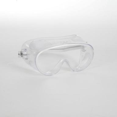 Vollschutzbrille mit indirekter Belüftung, verstellbarem Gummiband, Polybeutel, EN 166