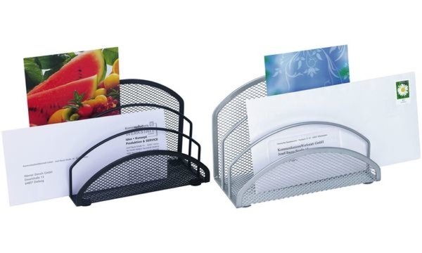 WEDO Briefständer Office, aus Drahtmetall, silber Drathmetall pulverbeschichtet