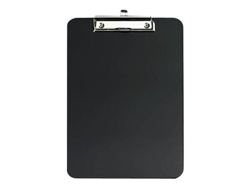 WEDO Klemmbrett, DIN A4, aus ABS-Kunststoff, schwarz abgerundete Ecken, vernick