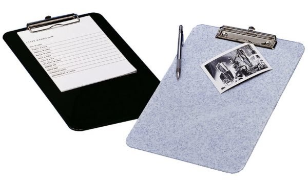 WEDO Klemmbrett, DIN A4, aus ABS-Kunststoff, blau abgerundete Ecken, vernickelt