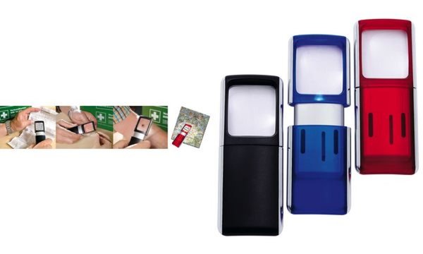 WEDO Rechtecklupe mit LED-Beleuchtu ng, transluzent-blau (62717503)