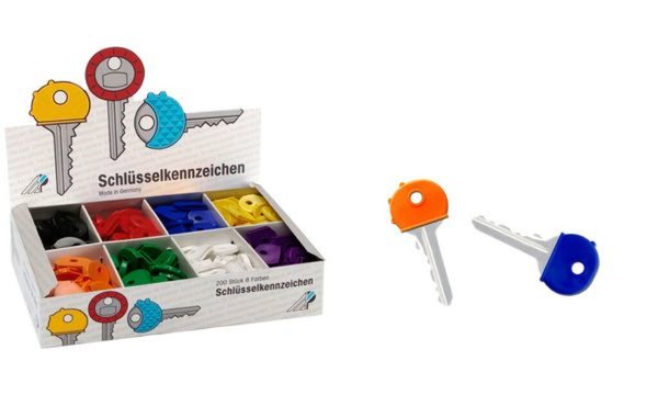 WEDO Schlüsselkappen rund, 200er Di splay (62028025)