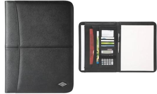WEDO Schreibmappe Accento, DIN A4, Kunstleder, schwarz (62586401)