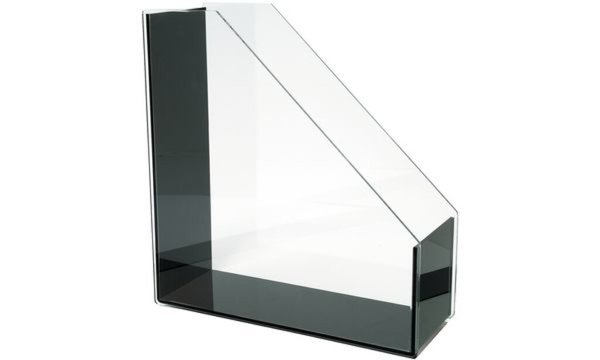 WEDO Stehsammler "acryl exklusiv", DIN A4, glasklar/schwarz aus Acryl, im Gesch