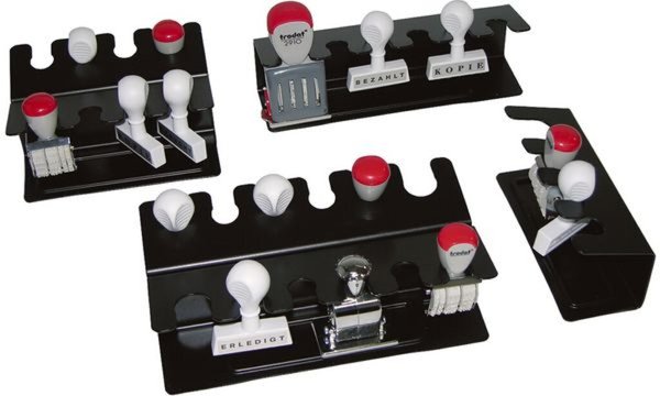 WEDO Stempelträger 4-fach, gerade, schwarz (61021079)