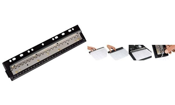 WEDO Taschenlocher Business, 4-fach Lochung, schwarz Stanzleistung: 3 mm, aus K